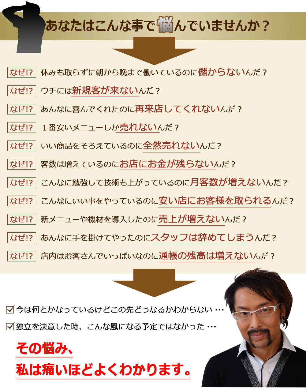 あなたはこんな事で悩んでいませんか?